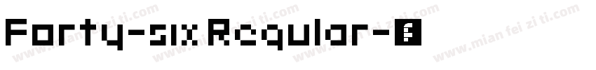 Forty-six Regular字体转换